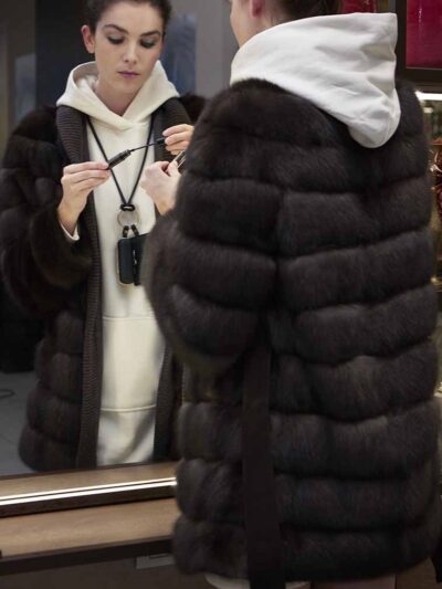 Стильная шуба автоледи из соболя