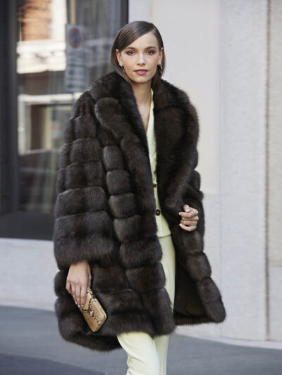 Шуба из седого соболя Баргузинского