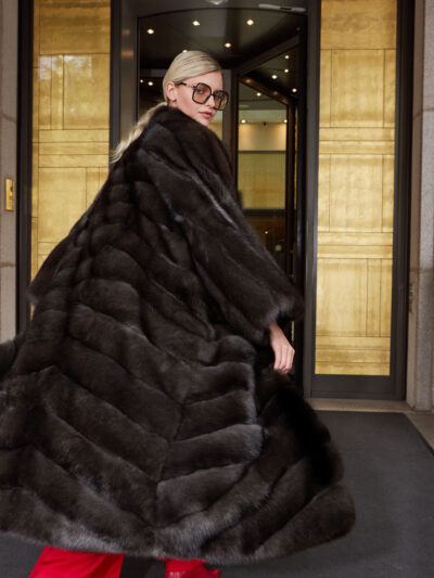 Шуба из соболя баргузин длинная