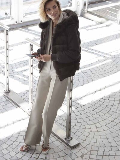 Шуба с капюшоном из соболя Италия