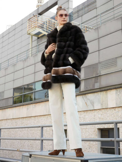 Молодёжная шуба соболь Италия